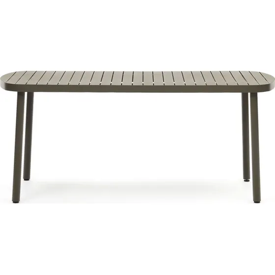 Kave Home Joncols Cafébord, Grønt Aluminium, 180x90 cm