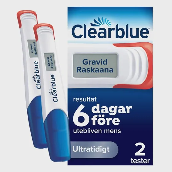 Clearblue Digital Graviditetstest, Ultratidlig (6 dage før menstruation), 2-pak