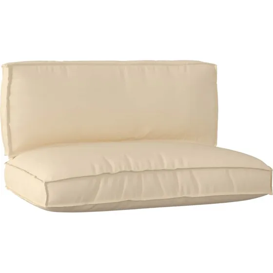 vidaXL Palle Pudesæt 2 pcs Beige Oxford stof