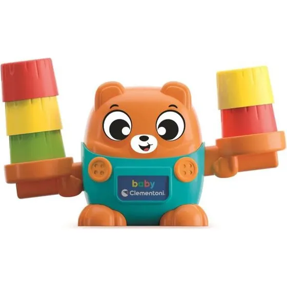 Clementoni Baby Balance Bear 7pcs. – Montessori-bjørn med farvede klodser