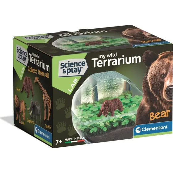 Clementoni Mini Terrarium Bear – Hyggelig grøn verden for børn