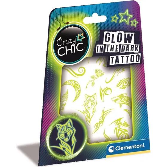 Clementoni Crazy Chic Urban Glitter Tatoveringssæt, 6+ år