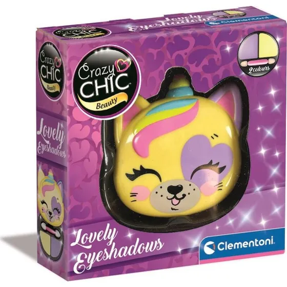 Clementoni Lovely Eyeshadow - Tiger, Mini Makeup-kasse med 2 øjenskygge
