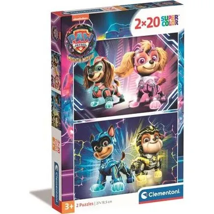 Clementoni Paw Patrol Super Color 2x20 Brikker Floor Puslespil