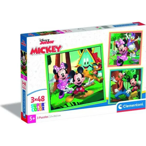 Clementoni SuperColor Mickey & Minnie 3x48 Brikker Floor Puzzle