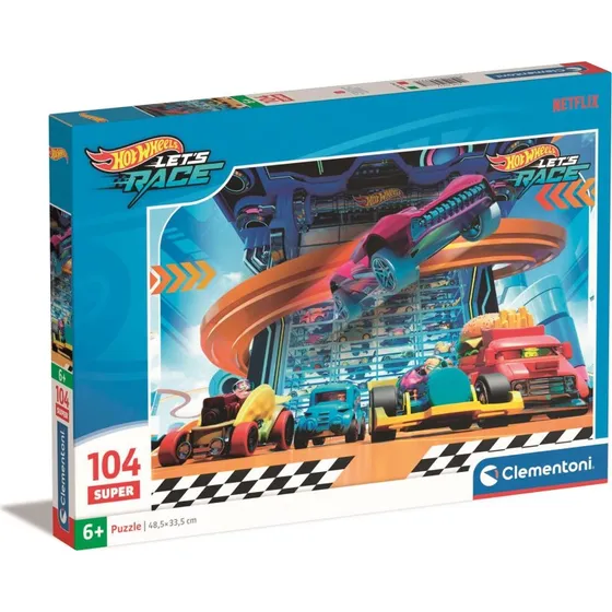 Clementoni Super Color Hot Wheels II 104 Brikker Floor