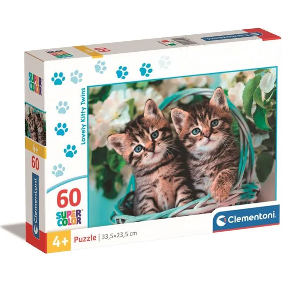 Clementoni Super Color Lovely Kitty Twins 60 brikker