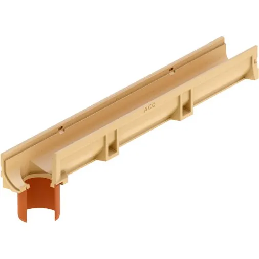 Aco Self Euroline 2.0 afløbsrende, 100 cm, lodret afløb, polymerbeton