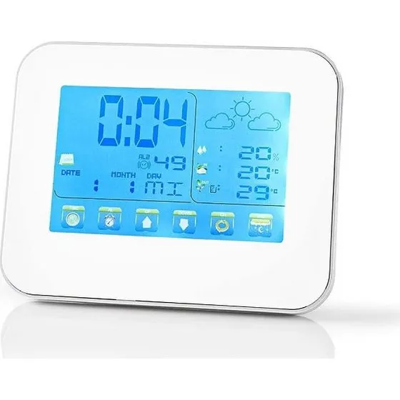 Nedis 401WT Vejrstation med Farvedisplay og Sensor - Hvid