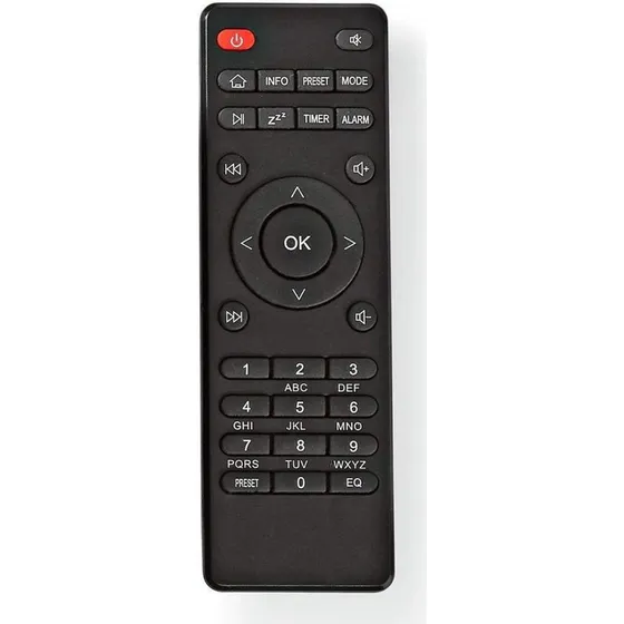 Nedis RDINRC300BK fjernbetjening til internetradio - sort