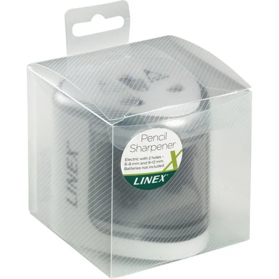 Linex Batteridrevet Blyantspidser Dobbelt - Hvid