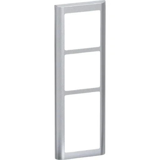 LK Fuga Soft 63 ramme, 3,5 modul, metallic