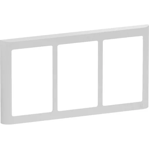 LK Fuga Soft 63 ramme, 3x1,5 modul, vandret, lysegrå