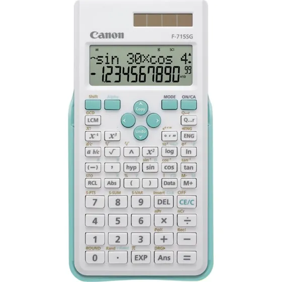 Canon F-715SG Lommeregner med solcelle, 16 cifre, Blå