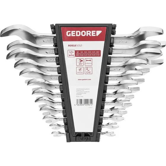 Gedore R05125012 Ringgaffelnøgle Sæt - 12 dele (6-32mm)