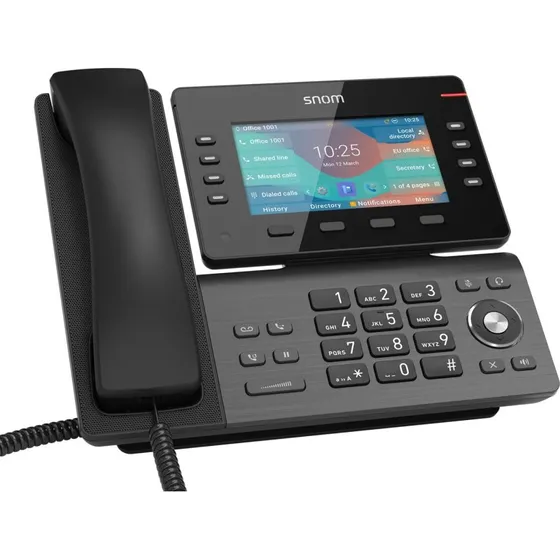 Snom D862 IP-telefon med 5" LCD-skærm, sort