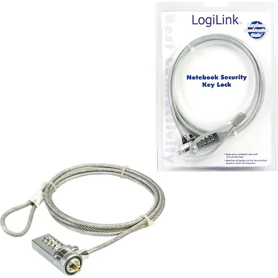 Logilink Wirelås til Laptops - 1,5m (4-cifret Kode)