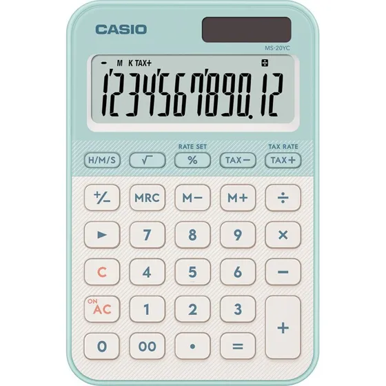 Casio MS-20YC-LG Lommeregner - Lysegrøn