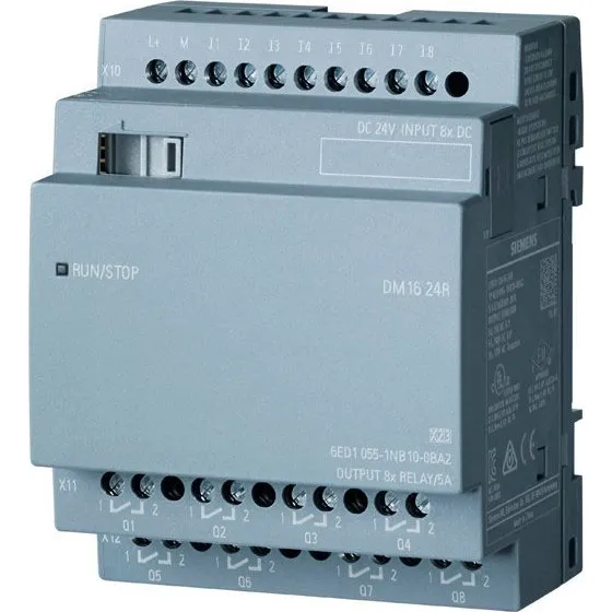 Siemens LOGO! DM16 24R udvidelsesmodul (8 DI/8 DO, 24V DC)