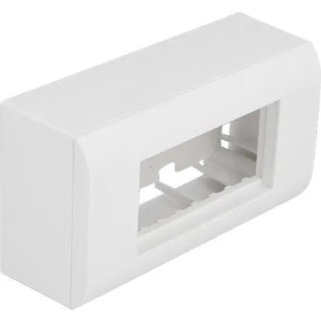 Delock Easy 45 overflademonteret boks, 4 moduler, hvid RAL 9003