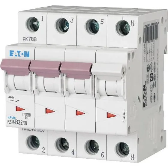 Eaton Automatsikring 32A 3P+N C 4M 6KA