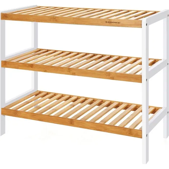 Skostativ i bambus, 3 niveauer, 70 × 26 × 55 cm