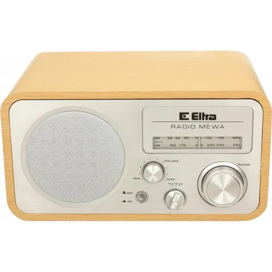 Eltra MEWA Analog Radio - Sølv med Træfinish