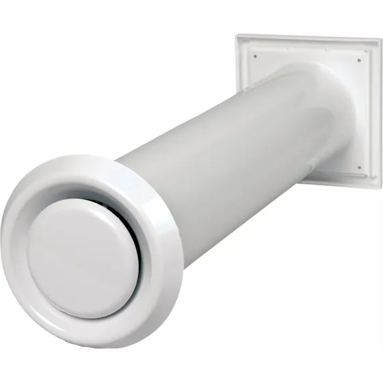 Duka Komplet Murventil Ø100 mm - Hvid