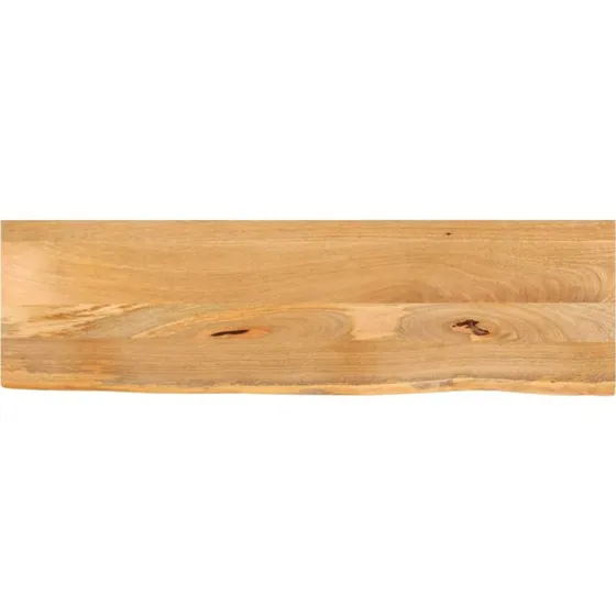 vidaXL bordplade 100x20x3,8 cm i massivt mangotræ med naturlig kant