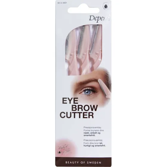 Depend Eyebrow Cutter øjenbrynskniv, 3 stk