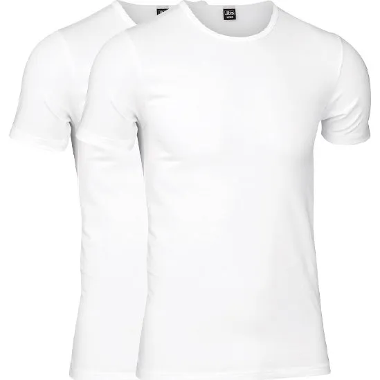 JBS 2-pak Bambus T-shirts med Rund hals - Hvid
