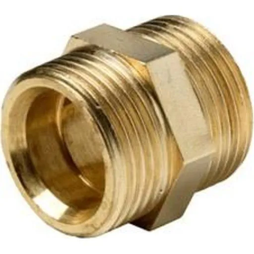 Wavin messing brystnippel, 3/4" x 1/2"