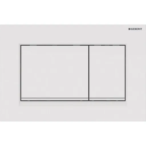 Geberit Sigma 20 Square betjeningsplade, hvid/mat hvid