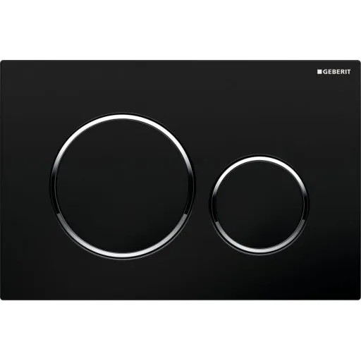 Geberit Sigma 20 Round betjeningsplade, sort/krom