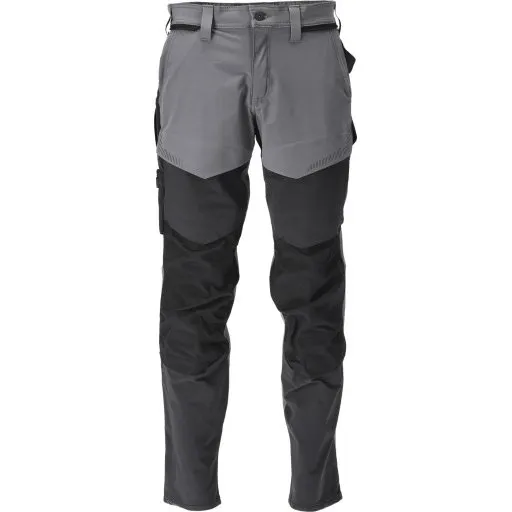 Mascot Customized arbejdsbukser med stretch, lysegrå/sort, str. 82C50