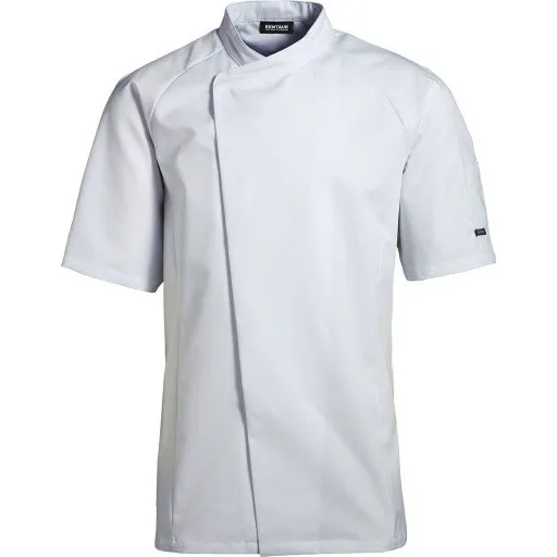 Kentaur kokkejakke med korte ærmer, hvid, str. 5XL