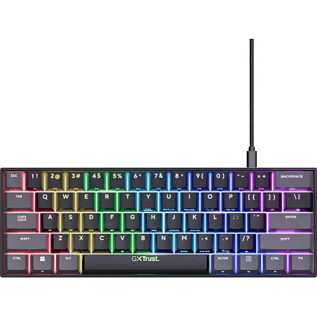 Trust GXT867 Acira 60% mini gaming-tastatur RGB