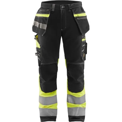 Blåkläder 1794 Håndværkerbukser, Hi-Vis Gul/Sort, Str. D124