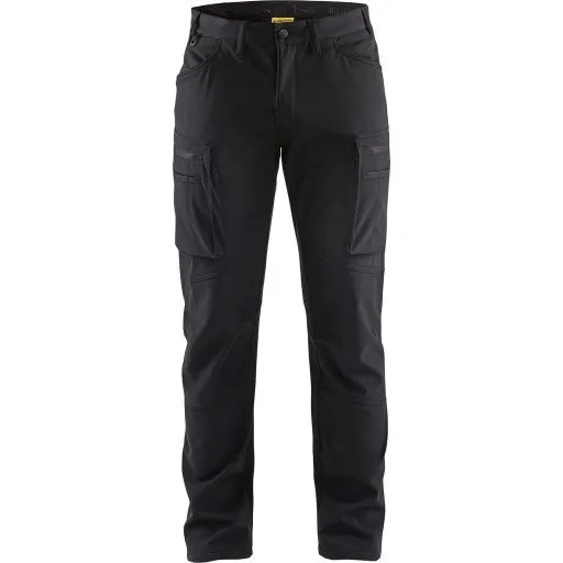 Blåkläder Service Softshell Arbejdsbukser, Sort, C44