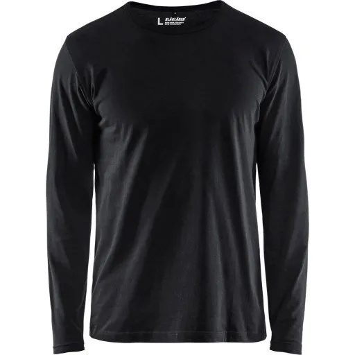Blåkläder 35001 langærmet t-shirt, sort, str. 5XL