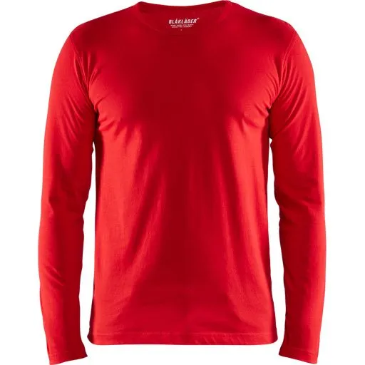 Blåkläder 35001 langærmet t-shirt, rød, str. M