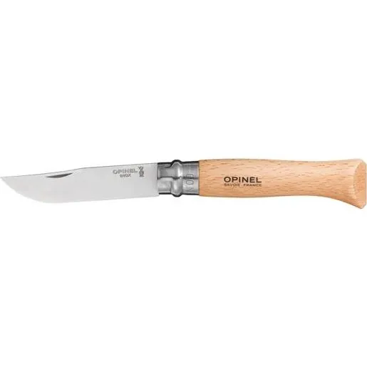 Opinel No. 9 Foldekniv i Rustfrit Stål og Bøg - 9,0 cm