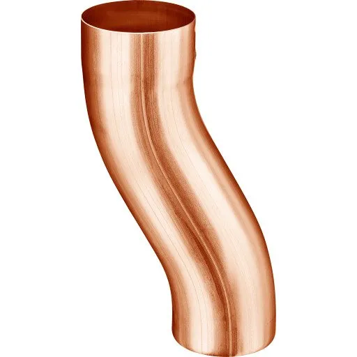 VMzinc nedførsel bøjning, Ø76 mm, kobber