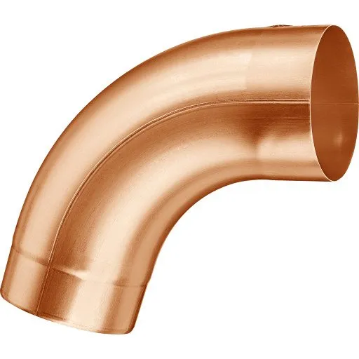 VMzinc bøjning, 72°, Ø76 mm, kobber