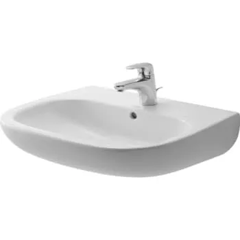 Duravit D-Code håndvask 60x46 cm med hanehul, hvid