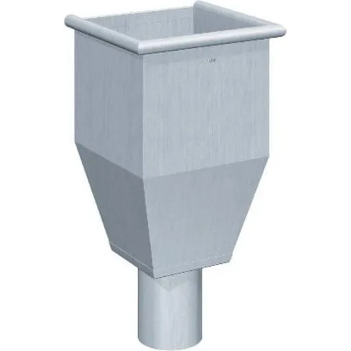 Rheinzink vandsamlerkasse m/studs Ø 76 mm, zink