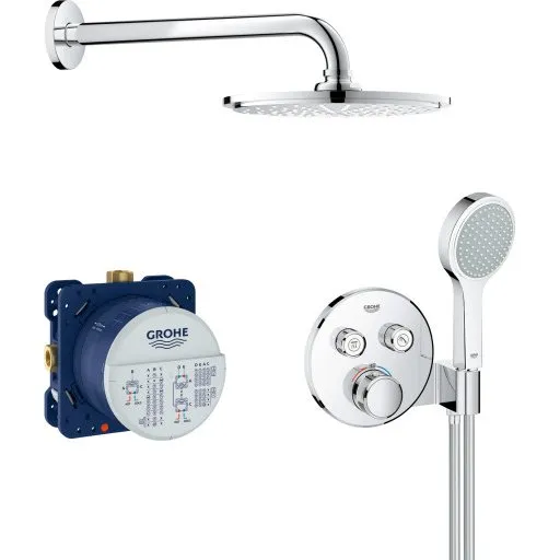 Grohe Grohtherm SmartControl brusesæt med Rainshower Cosmopolitan 210