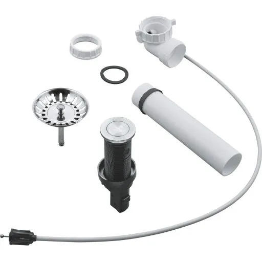 Grohe bundventil med pop-up, Ø35 mm, rustfrit stål