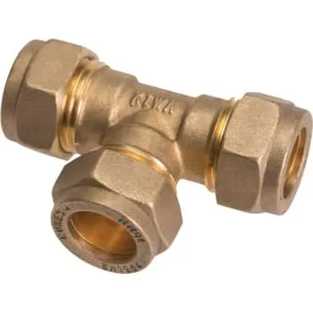 Conex 28mm Kompressions-tee til Pex og Kobber