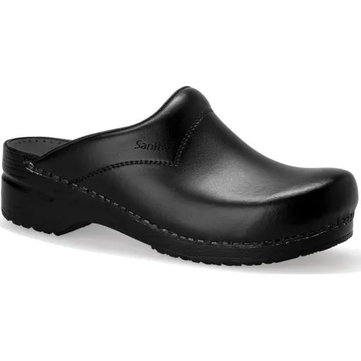 Sanita San Flex Clog O1 træsko, sort, uden hælkappe, str. 45